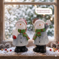 Preview: 2er Set Bezaubernde Schneemänner ca. 20 cm - Weihnachtsdekoration